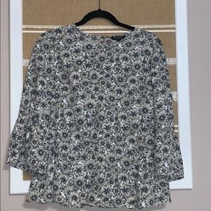 Banana republic floral blouse